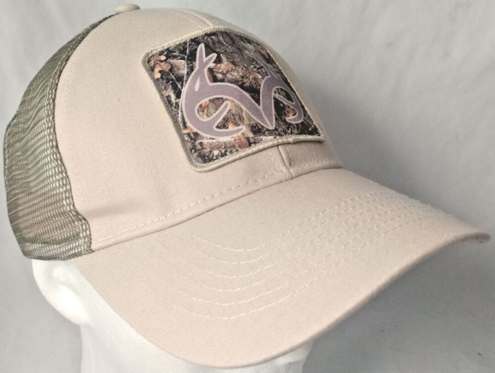 Realtree Antler Patch Adjustable Snapback Olive Green Mesh Back Hat/Cap-NEW!